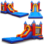 inflatable water slides wet dry combo